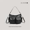 American Retro Large Capacity Crossbody Motorcycle Bag Black Tote Bag Hobo Bag Girls Bag Messenger Bag