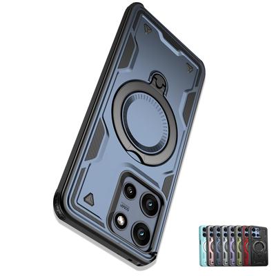 Противоударный чехол для Magsafe для Motorola Moto G Power Stylus 5G Edge 2025 2024 GPlay Edge G13 G23 G53 Fold Чехол-броня с подставкой