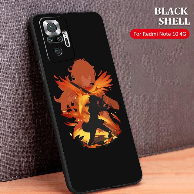 Чехол Celular Genshin Impact Аниме Капа для Xiaomi Redmi Note 10 Pro 9s 9c 8 9a K40 9 8t 9t 11 K40s 11t K50 11s