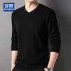 Romon Men's V-Neck Cashmere Blend Sweater