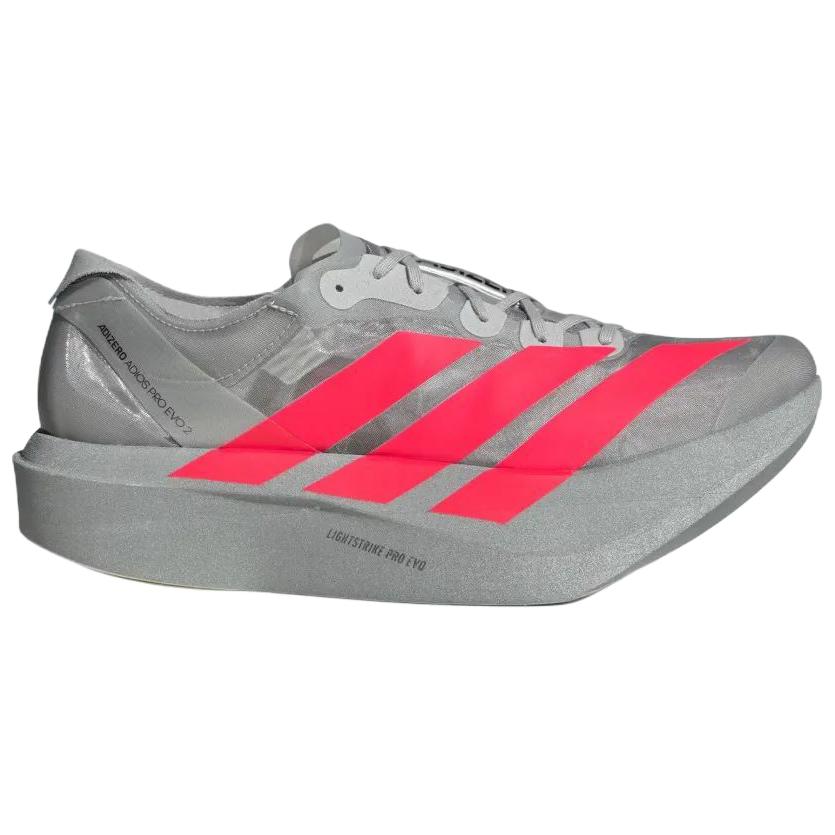 Adidas Adizero Adios Pro Evo 2 Металлик Серебристый Ярко-красный Мужские Кроссовки Серый-Два JR7259