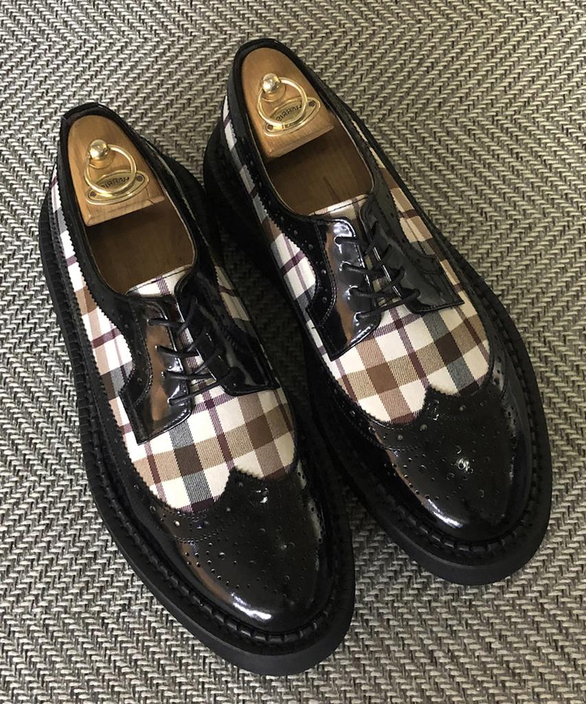 Joenshoe Heymarken Classic Check 5Cm Oversole Wingtip Black