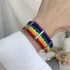 Модные радужные браслеты для женщин, девочек, мальчиков, дам, радужная любовь, гордость, плетеный браслет на запястье, браслет для пары, дружбы, вечеринки, украшения