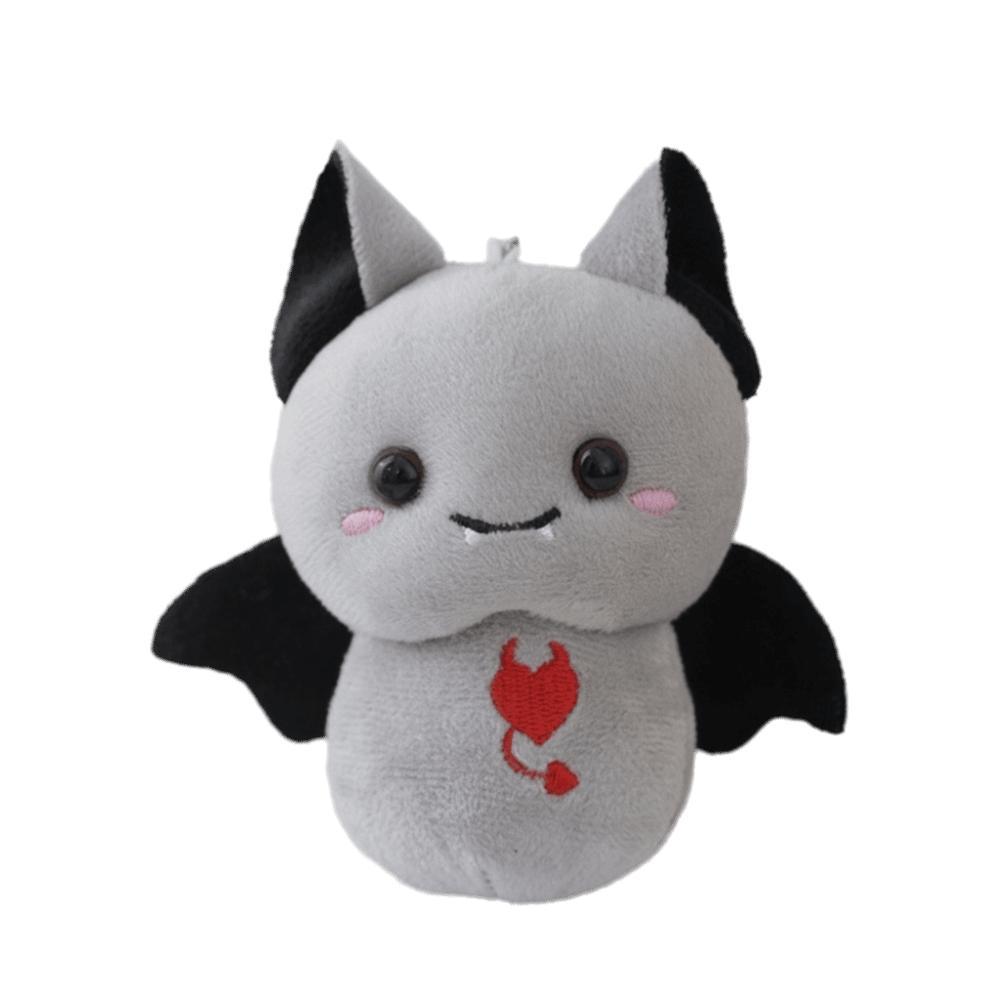 Durable Soft Halloween Bag Pendant PP Cotton Stuffed Toy Funny Bat Plush Keychain  Commute