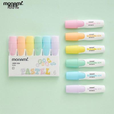 Хайлайтер Monami Grange 604: Мягкий, быстросохнущий флуоресцентный маркер 6025