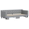 VidaXL Daybed with Trundle Bed Light Grey 80x200 Cm Fabric 3197421