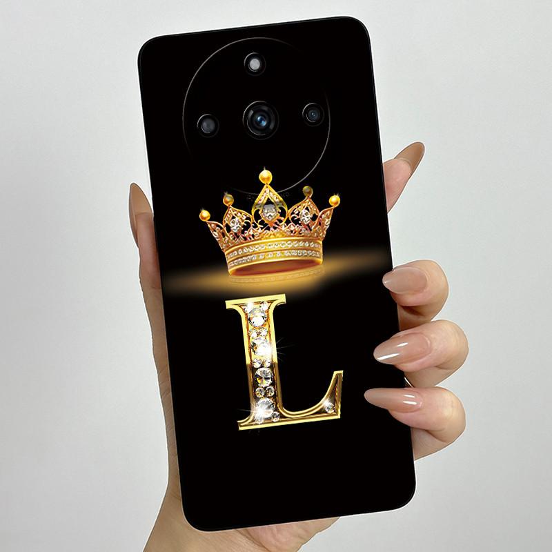 Для Realme 11 Pro Plus 5G Модный чехол для телефона с начальной буквой для пары, для Realme 11Pro 11 Pro+ Мягкий силиконовый защитный чехол для объектива