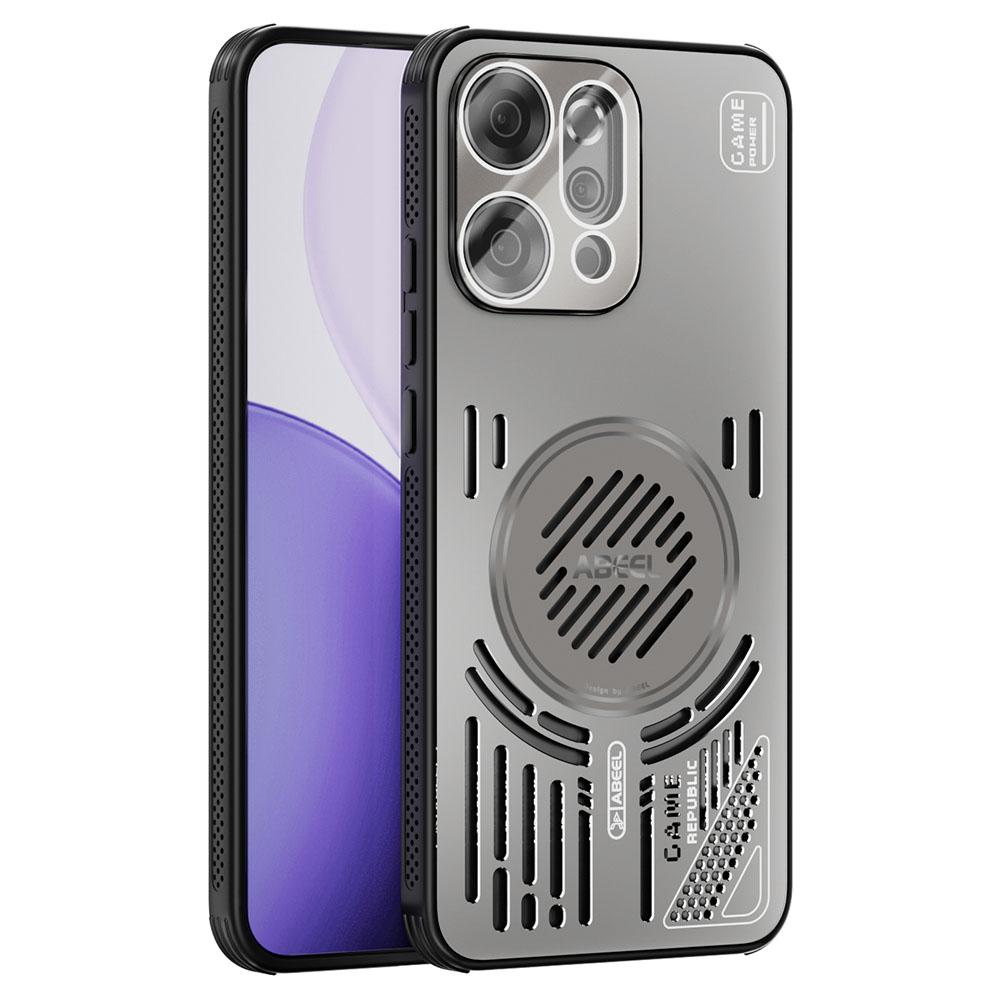 ABEEL For Oppo Reno14 Pro 5G (Global) Magnetic Case Aluminium Alloy+PC+TPU Hollow Heat Dissipation Phone Cover