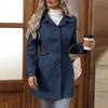 Women S Slim Fit Solid Color Single Breasted Lapel Coat