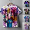Летняя Модная Повседневная Детская Футболка KPop Охотники на Демонов Крутая Футболка для Девочек Топ Забавная Футболка KPop Одежда Охотников на Демонов