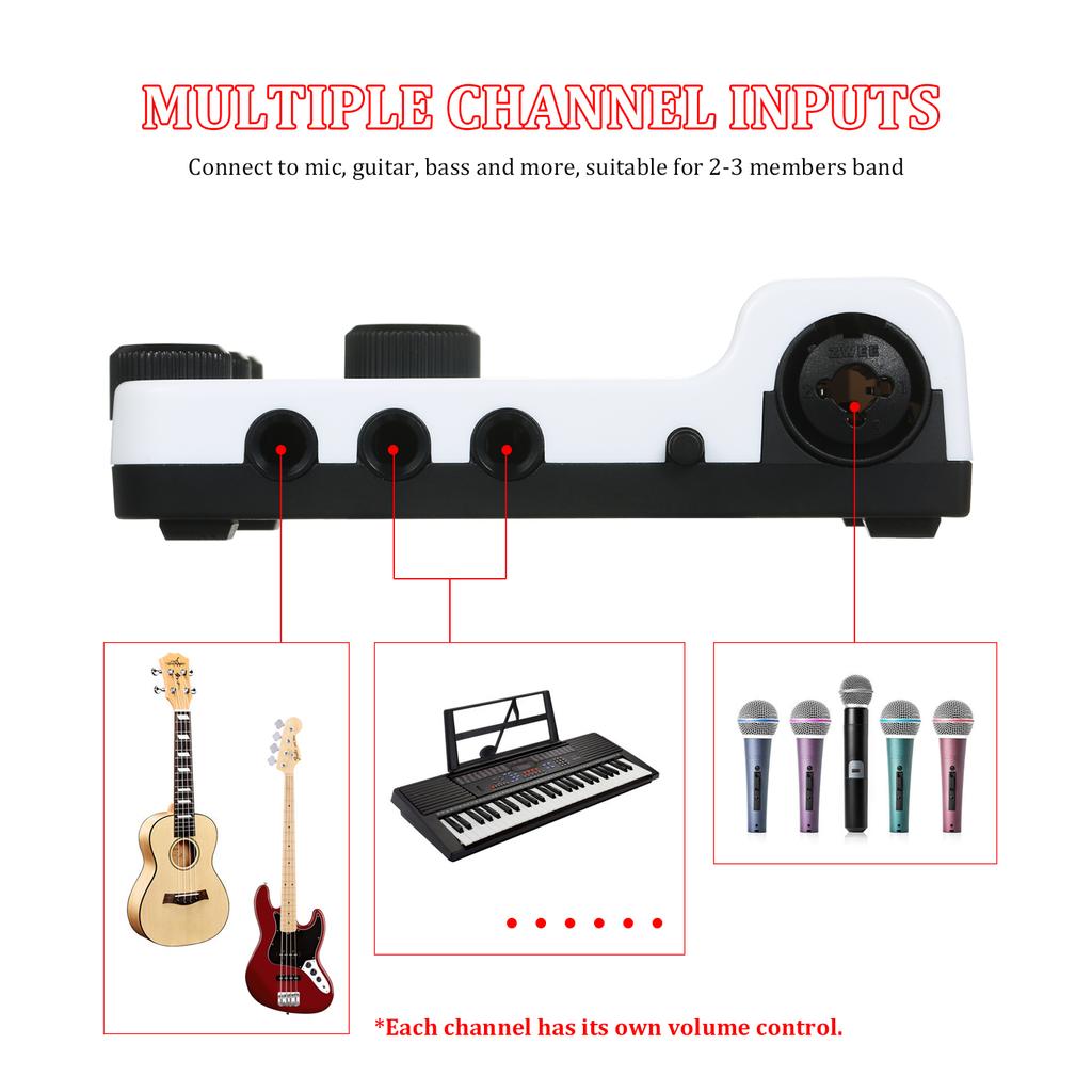 JOYO MOMIX USB-аудиоинтерфейсный микшер Портативный аудиомикшер Профессиональный звуковой микшер для ПК