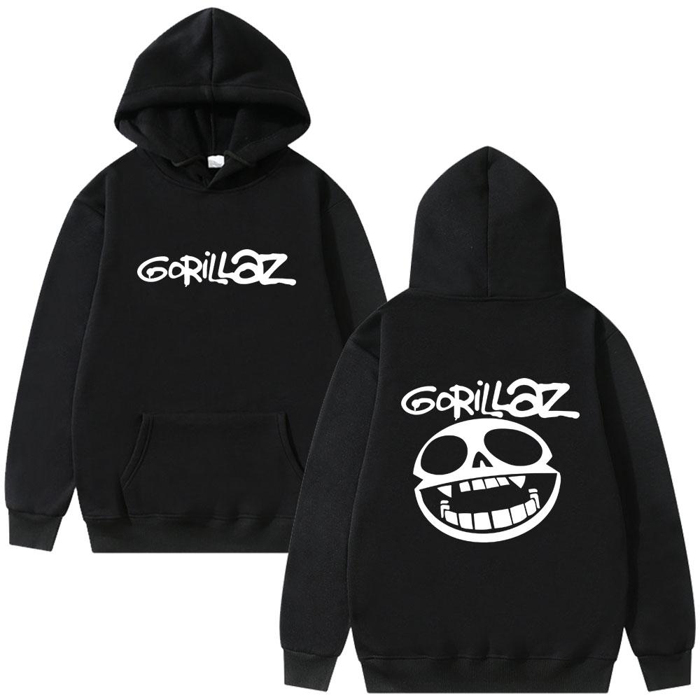 Лучшая известная рок-группа Gorillaz Графическая толстовка унисекс Винтажная повседневная толстовка с капюшоном Мужская модная оверсайз уличная одежда