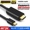 1.8M Mini DP Display Port Thunderbolt 2 To HDMI-compatible for Macbook Plated Cable Gold Pro Ad M8F1