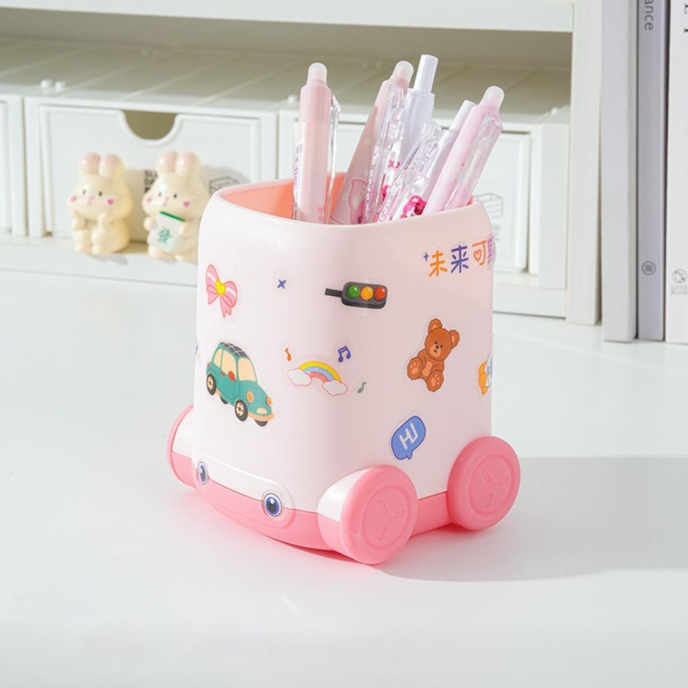 Car Shape Pen Container Multifunctional Desktop Organizer Stationery Storage Bucket  School Office