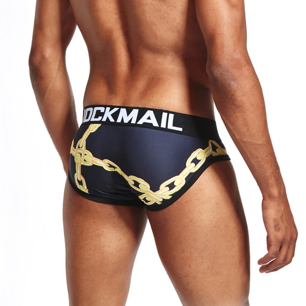 Модное мужское нижнее белье с принтом, мужские трусы, выпуклые, сексуальные, с мешочком, мягкие трусы