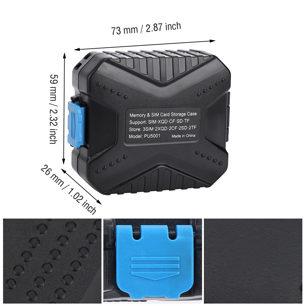 Портативный черный водонепроницаемый защитный чехол для карт памяти, держатель для карт SD TF