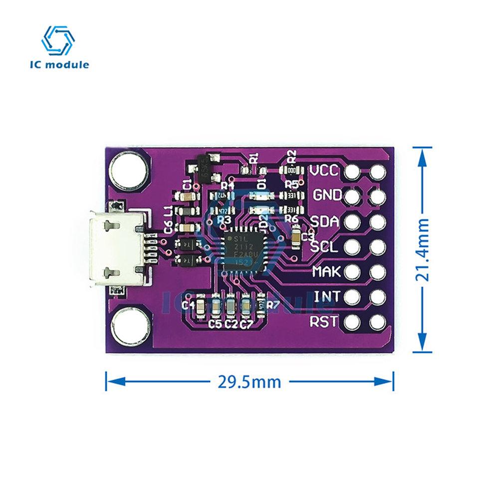 P2112 USB-последовательный адаптер 2.0 USB-модуль связи SMBus I2C 2.0 MicroUSB 2112 Оценочный комплект для модуля датчика CCS811