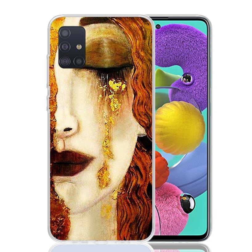 Поцелуй Густава Климта Дизайн Для Чехла Телефона Samsung Galaxy A52S A42 A32 A22 A12 A02S A51 A50S A41 A31 A21S A30S A20S A20E A70 A71