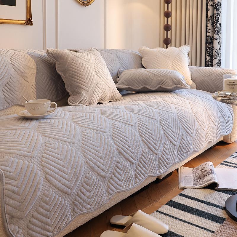 Medieval Sofa Cushion Plush Autumn And Winter Leather Sofa Cover  New Thickened Sofa Towel Cover Cushion