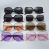 Square simple plastic sunglasses for men and women fashion trend UV resistant glasses outdoor sunscreen sunshade