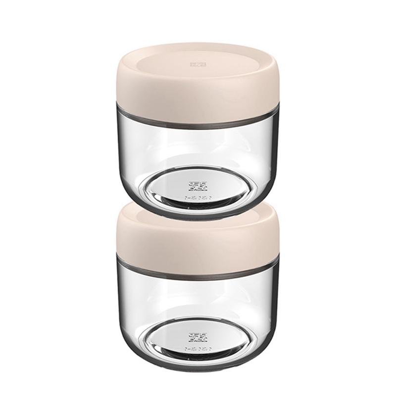 2pcs 280ml Empty Glass Cream Jar Sealable Food Jar Portable Kitchen Storage Jar Snack Storage Bottle Cosmetic Container