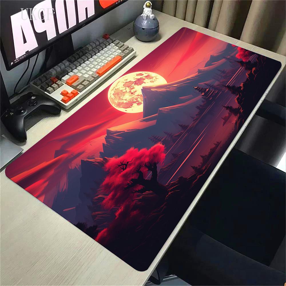 900x400 HD Print Rubber Mouse Pad Landscape Mountain Sunset Cartoon Mouse Pad XXL Extended Mouse Pad Pc Computer Non-slip Carpet