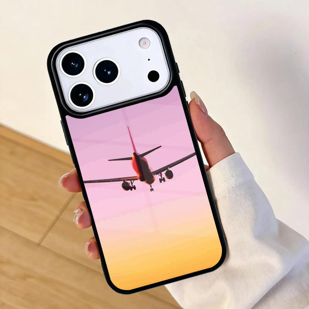 Aircraft Airplane Fly Travel Mobile Phone Case for IPhone 17 AIR 16pro Max 15 14 13 12 11 Bumper Cover