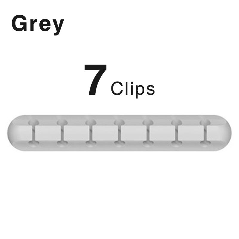 Silicone Cable Organizer USB Cable Winder Desktop Tidy Management Clips Cable Holder
