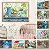 5D DIY алмазная живопись, вышивка крестом, морской город, пейзаж, полная дрель, мозаика, вышивка, пара, декор для комнаты, ремесло, искусство