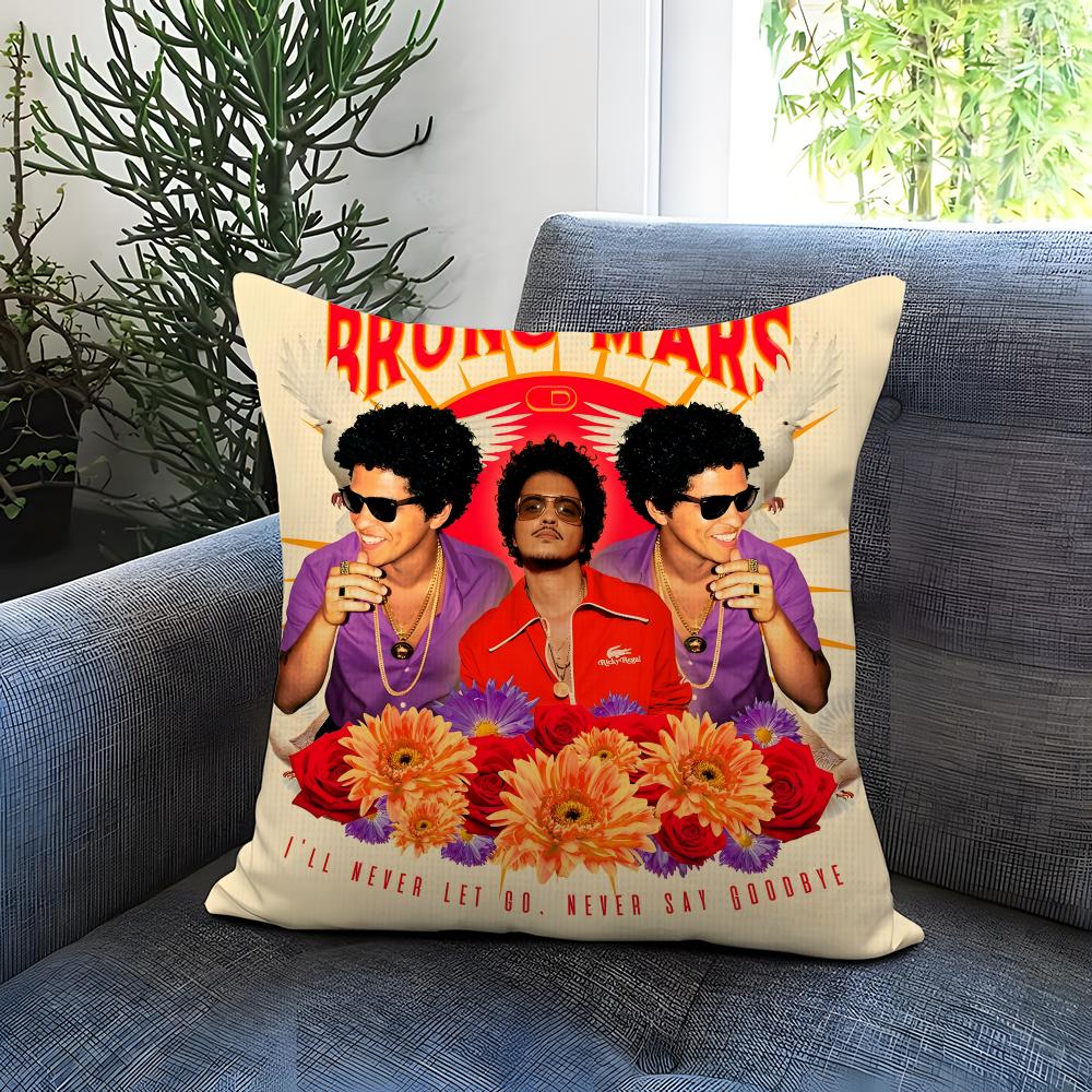 Popular Bbruno Marses Cushion Cover Comfortable Reversible Pillow Cover Ideal for Car Sofa Bedroom Beyond