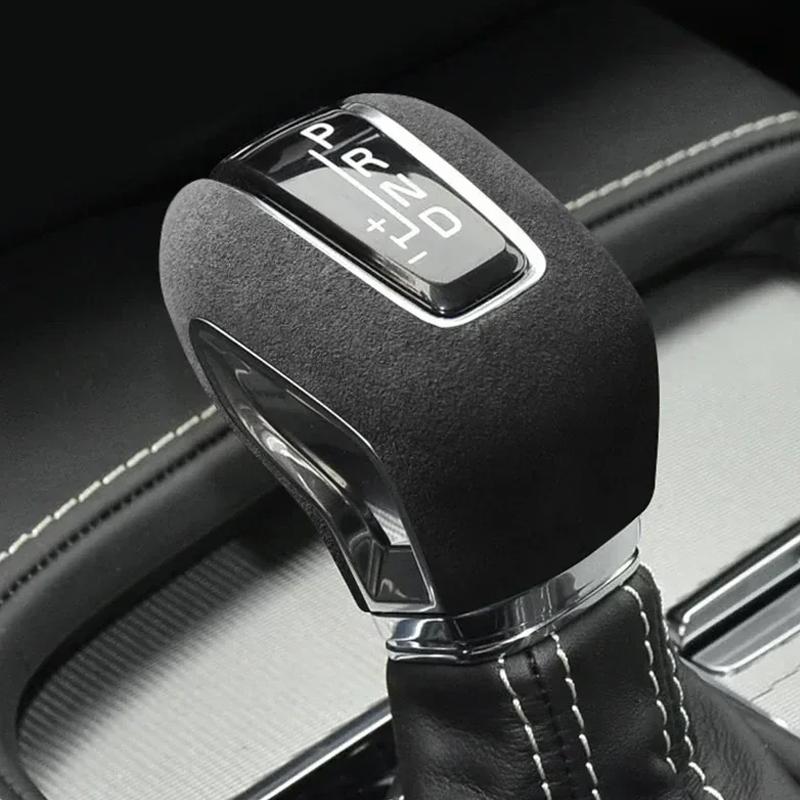Alcan tara Suede Car Gear Lever Stick Shift Handle Knob Cover Personalized Modified Shell For Volvo XC60 XC90 S60 V60 S90 V90