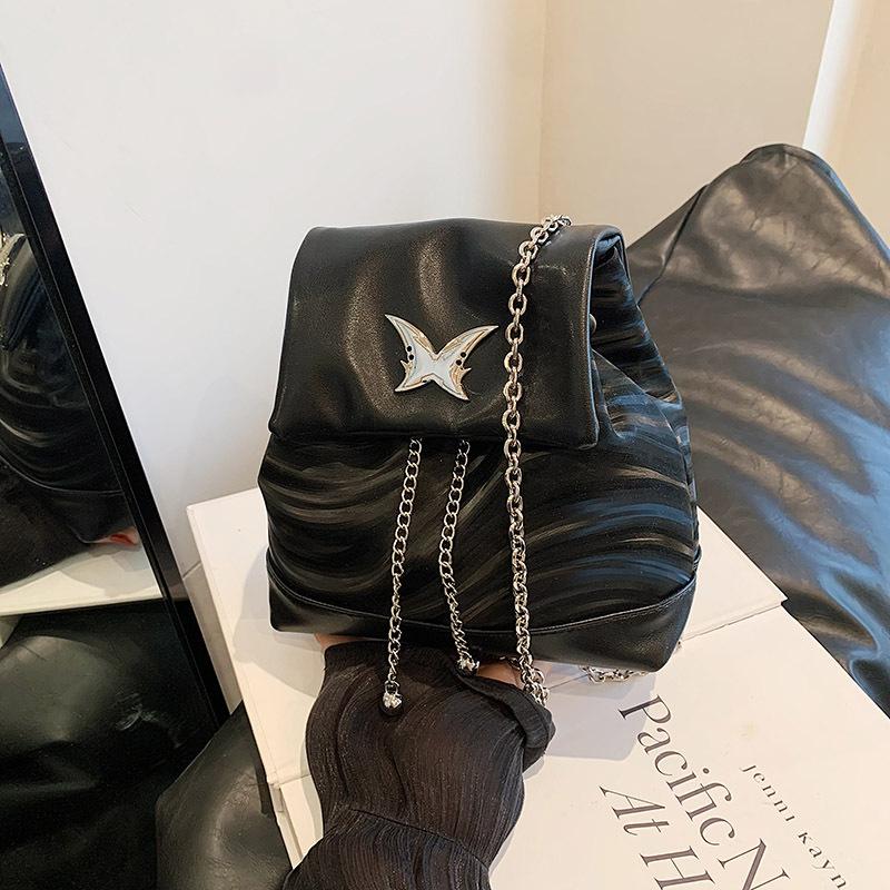 Мини маленький рюкзак женский рюкзак 2025 новая мода серебристый школьный рюкзак девушки студентки нишевая сумка-цепочка