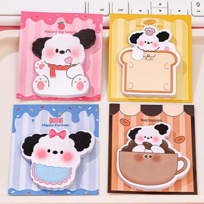 1 шт., клейкий мультфильм, милый Kawaii, собака, заметки, блокнот, блокнот, офисные школьные принадлежности, канцелярские принадлежности, наклейка