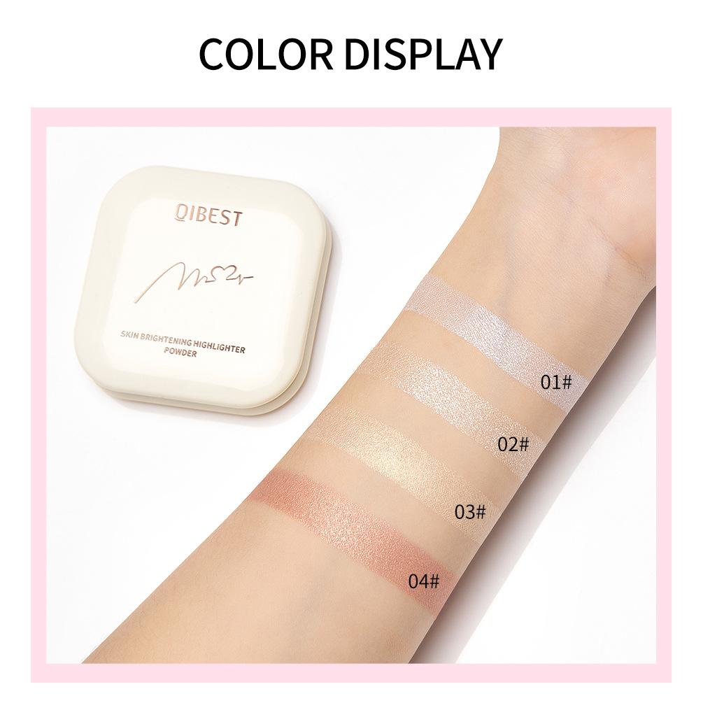 QIBEST Highlighting Powder Contouring Mashed Potatoes Natural Nude Makeup Glitter Brightening