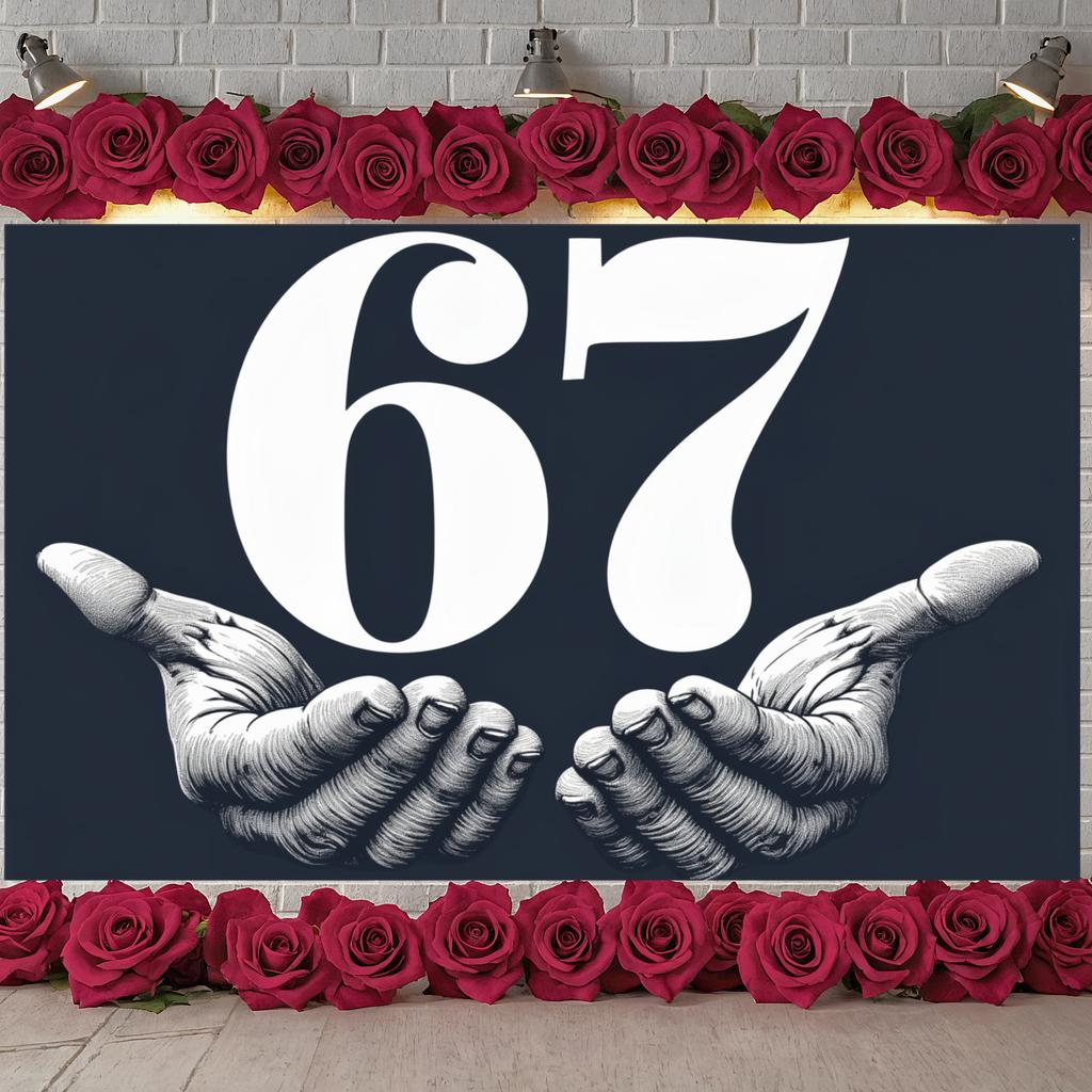 Дисплей к 67-й годовщине Классический дизайн 67-й этап Фон для дня рождения Фон для мероприятия Тема этапа Фон этапа