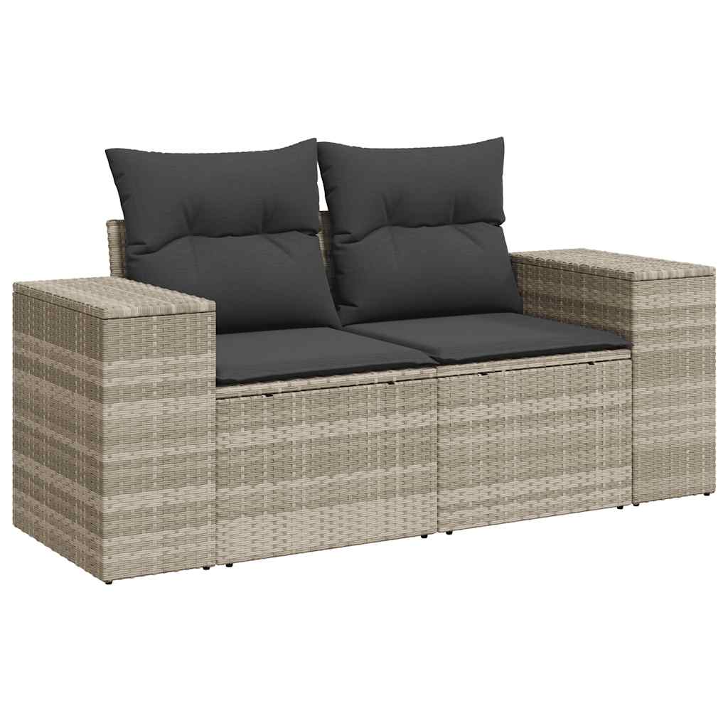 Vidaxl 5-Cz. Zestaw Mebli Do Ogrodu, Poduszki, Jasnoszary Rattan Pe