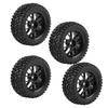 4pcs Set Racing Off Road Car Tires Rubber Tyre Wheel Rim for 1:10 Vehicle Part