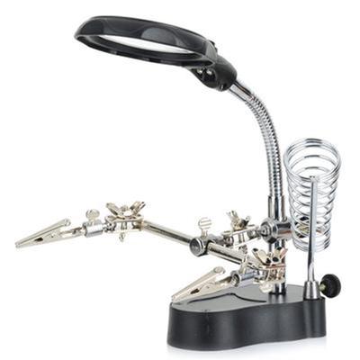 Будьте 3,5x и 12X 3-й вспомогательный зажим, светодиодная увеличительная подставка для паяльника, лупа Len