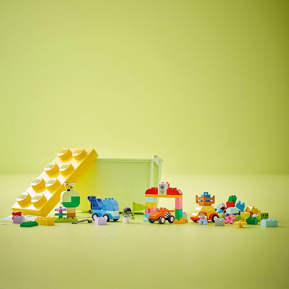 LEGO DUPLO Deluxe Container with Car and Truck Toy for Toddlers Ages 1-3 Building Blocks