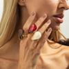 Ingemark 3 цвета Винтажные Неправильные Акриловые Кольца Женские Модные Панк Металлические Шикарные Кольца на Фаланги Эстетичные 2026 Новые Парные Украшения