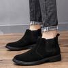 Новейшие мужские ботинки, классические модные ботинки Chelsea Frosted Suede, мужские повседневные ботинки, роскошные брендовые теплые зимние ботинки, осенне-зимние ботинки