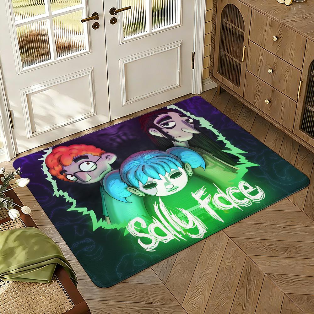 Коврик для пола Sally Face Мягкий Утолщенный Впитывающий Нескользящий Спальня Гостиная Придверный коврик Домашний Декор Фланелевые Ковры