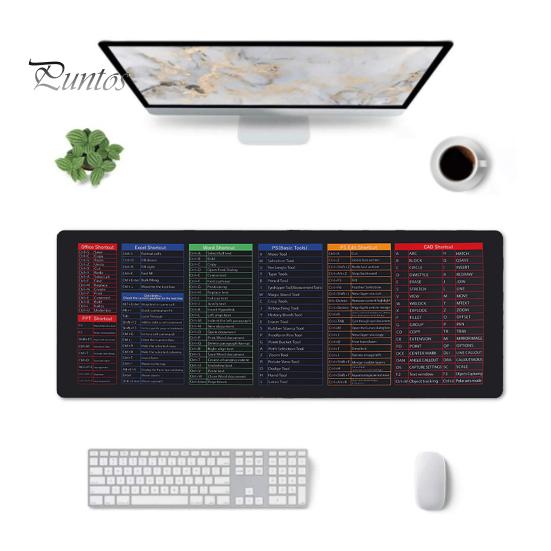 30x80 см большой компьютерный коврик для мыши портативный водонепроницаемый офисный Power Point Excel Word сочетания клавиш настольный коврик нескользящий резиновый настольный коврик для мыши ПК