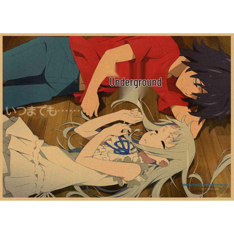 Flower Seen That Day Anime Kraft Paper Poster - Wall Decor