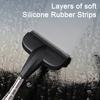 Car Rearview Mirror Wiper Retractable Stainless Steel Handle Soft Sponge Auto Side Wing Mirror Squeegee Scraper Window Glass Cleaning Tool Auto