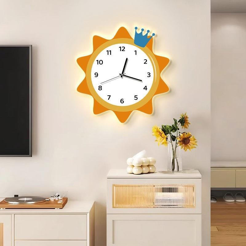 Простые и современные настенные часы-солнечные часы, модные и креативные часы и настенные часы для украшения гостиной, столовой