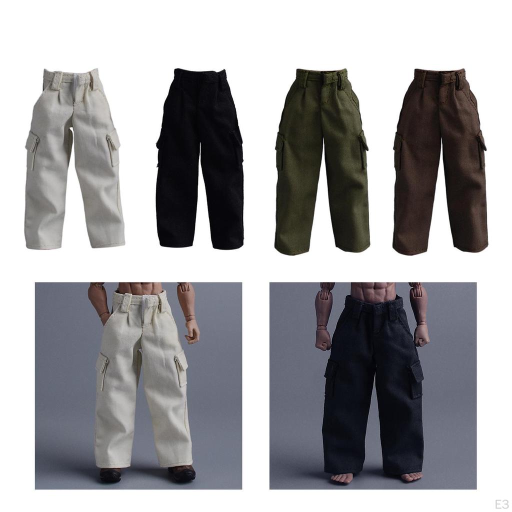 1/12 Одежда для экшн-фигурок Наряд Брюки Аксессуары для кукольного костюма, Миниатюрная одежда для 6"