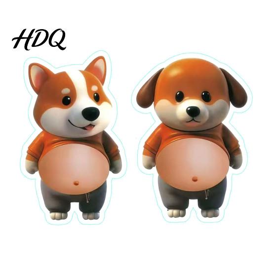 Бампер в форме животного 1 пара 3D Эластичная наклейка на живот Снятие тревоги и стресса Мультяшная Легко устанавливаемая Наклейка с зажимом для живота Противоударная Безопасность