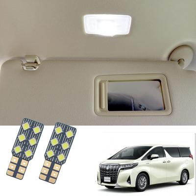 Светодиодная лампа для макияжа Alphard/Vellfire 20 Серия/30 Серия, 6-рядная SMD Лампа для козырька, Клиновидная T10,