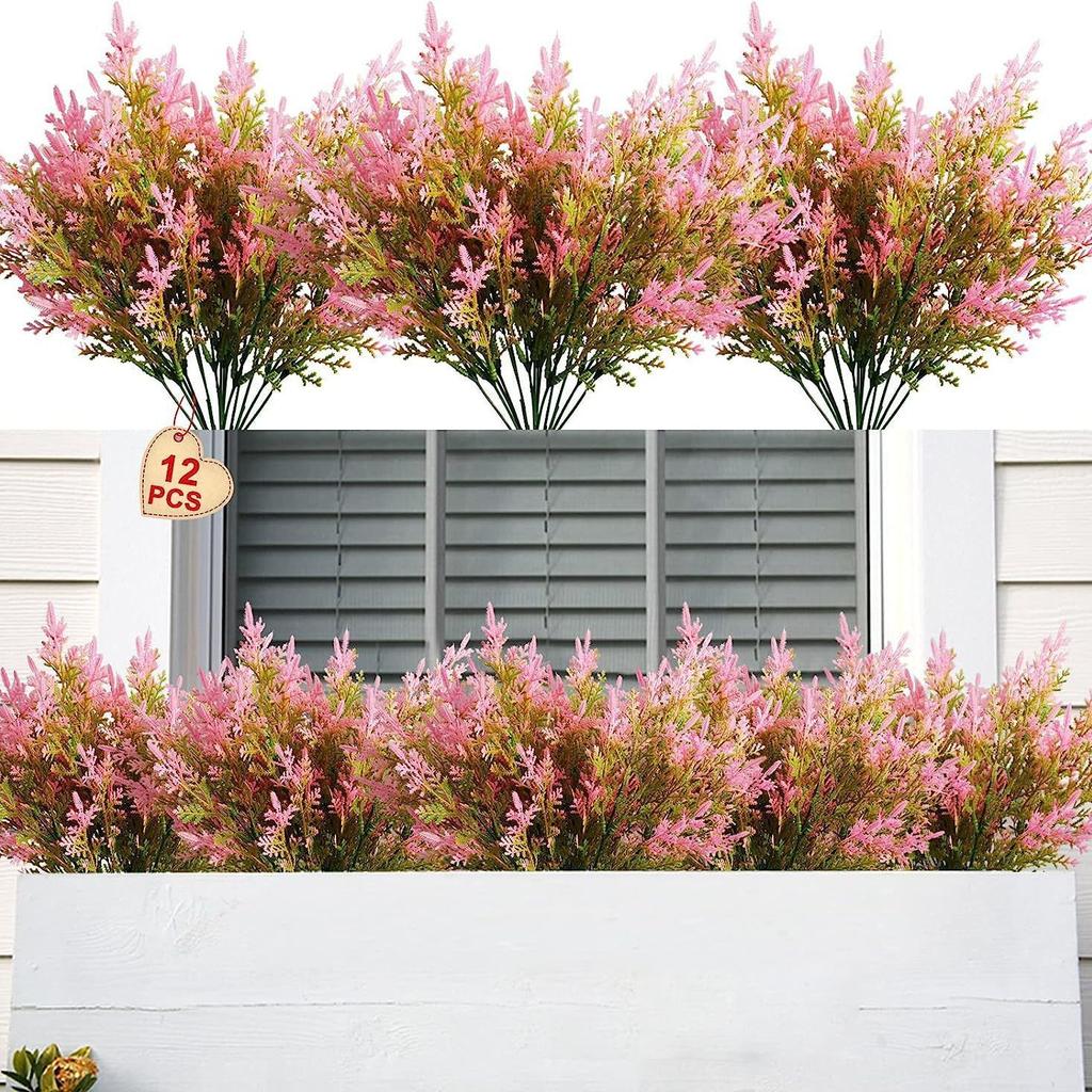 Simulated Fake Cedar Plant Plastic Artificial Pine Stems Leafy Shrubs Outdoor Home Decoration Garden Porch